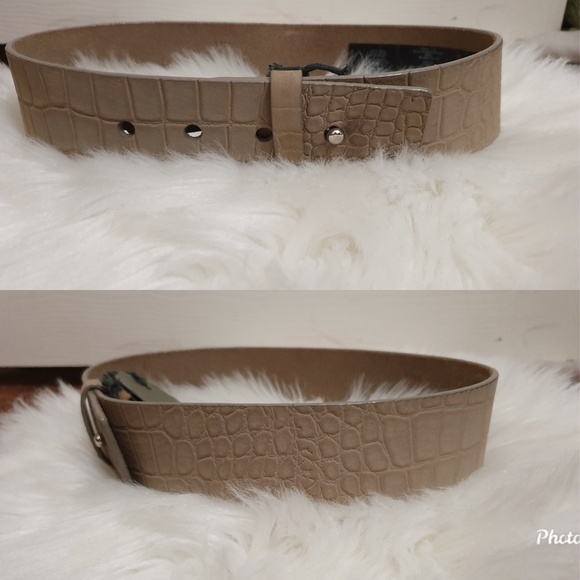 All Saints Accessories - AllSaints Mimosa Croco Waist Belt XS